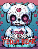 Horror Teddy Bear 30 Pages Printable Coloring Book