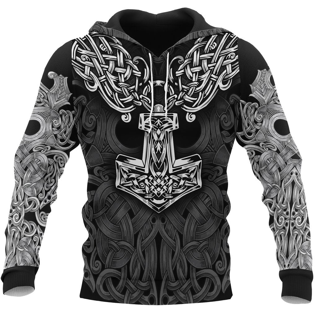 Unisex Hoodie All Over Print Viking Gifts Viking - Mjolnir Odin Unisex Hoodie