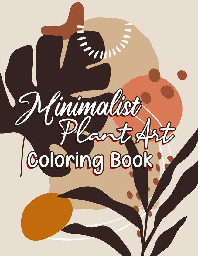 Minimalist Plant Art 30 Pages Printable Coloring Book