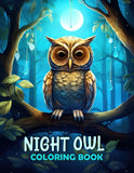 Night Owl 30 Pages Printable Coloring Book