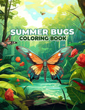 Summer Bugs 30 Pages Printable Coloring Book