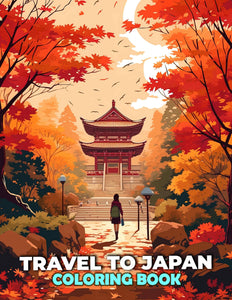 Travel to Japan 30 Pages Printable Coloring Book