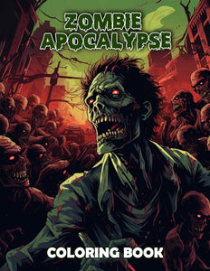 Zombie Apocalypse 30 Pages Printable Coloring Book