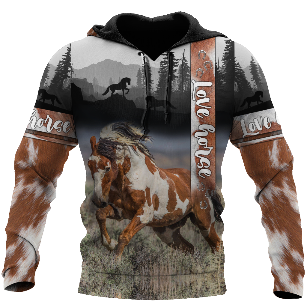 Beautiful American Paint Horse All Over Print Unisex Hoodie