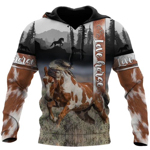 Beautiful American Paint Horse All Over Print Unisex Hoodie