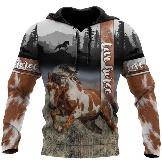 Beautiful American Paint Horse All Over Print Unisex Hoodie