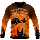 All Over Printed Halloween Witch Go Camping Unisex Hoodie
