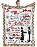 Personalized Mom Blanket From Son – Mother Son Appreciation Gift