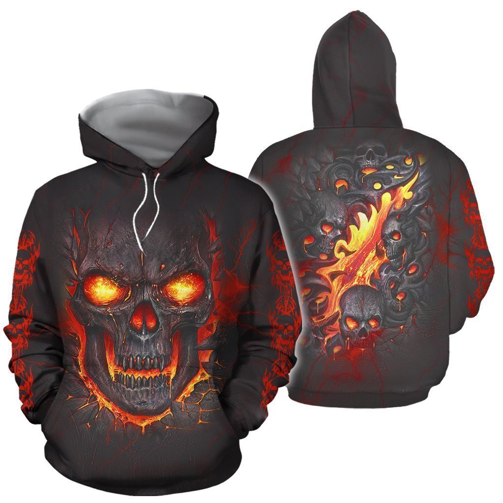 Unisex Hoodie All Over Print Skull Gifts All Over Print Skull Unisex Hoodie