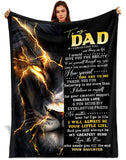 Personalized Dad Blanket From Daughter – Lion Inspirational Gift
