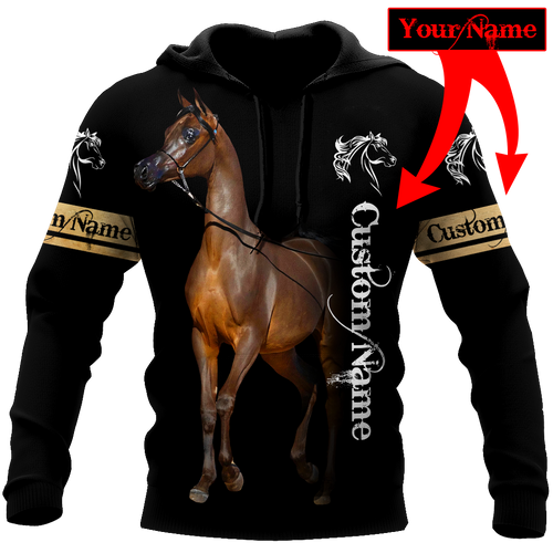 Animal Gifts Horse Gifts Arabian Horse Personalized Unisex Hoodie