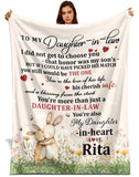 Personalized Daughter-in-Law Blanket, Custom Name Gift from Mother-in-Law