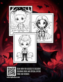 Chibi Vampire 30 Pages Printable Coloring Book