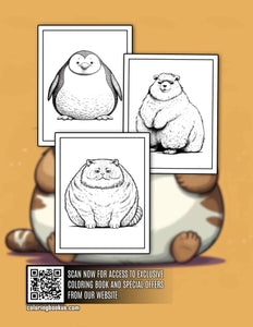 Chubby Animal 30 Pages Printable Coloring Book