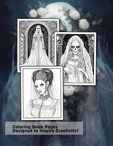 Horror Bride 30 Pages Printable Coloring Book