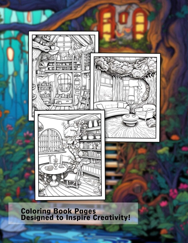 My Dream House 30 Pages Printable Coloring Book