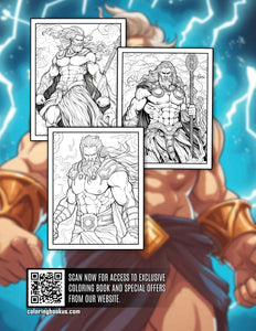 Zeus 30 Pages Printable Coloring Book