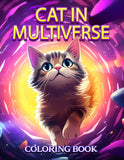 Cat In Multiverse 30 Pages Printable Coloring Book