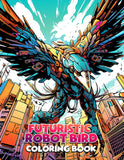 Futuristic Robot Bird 30 Pages Printable Coloring Book