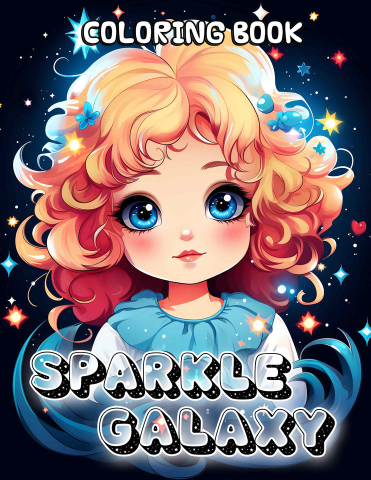 Sparkle Galaxy 30 Pages Printable Coloring Book