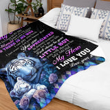 Personalized Mom Blanket – White Tiger Custom Gift