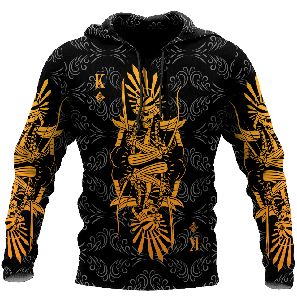 Unisex Hoodie All Over Print Skull Gifts King Diamond Skull Poker Over Printed Unisex Hoodie