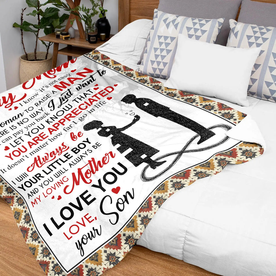 Personalized Mom Blanket From Son – Mother Son Appreciation Gift