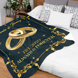 Personalized Couple Blanket – Custom Names & Anniversary Year Gift