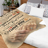 Personalized Wife Blanket From Husband – Vintage Love Anniversary Gift