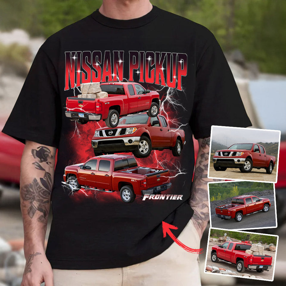 Personalized Car Photo Vintage  T-Shirt, Custom Vehicle Photo Shirt, Gift for For Car Lovers