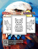 Geometric Animal 30 Pages Printable Coloring Book