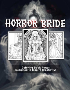 Horror Bride 30 Pages Printable Coloring Book