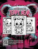 Horror Teddy Bear 30 Pages Printable Coloring Book