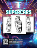 Supercars 30 Pages Printable Coloring Book