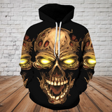 Unisex Hoodie All Over Print Skull Gifts Screaming Skull Unisex Hoodie