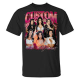 Custom Vintage Photo T-Shirt, Personalized Unisex Tshirt Gift for Girlfriend & Boyfriend