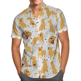 Funny Golden Retriever  White Amazing Design Unisex Hawaiian Shirt For Men And Women Dhc17064077