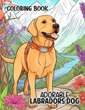 Adorable Labradors Dog 30 Pages Printable Coloring Book