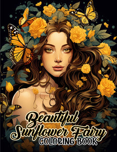 Beautiful Sunflower Fairy 30 Pages Printable Coloring Book