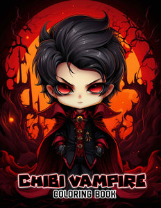 Chibi Vampire 30 Pages Printable Coloring Book