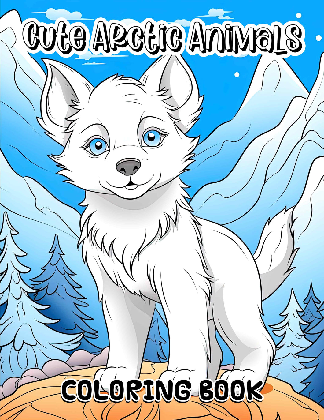 Cute Arctic Animals 30 Pages Printable Coloring Book