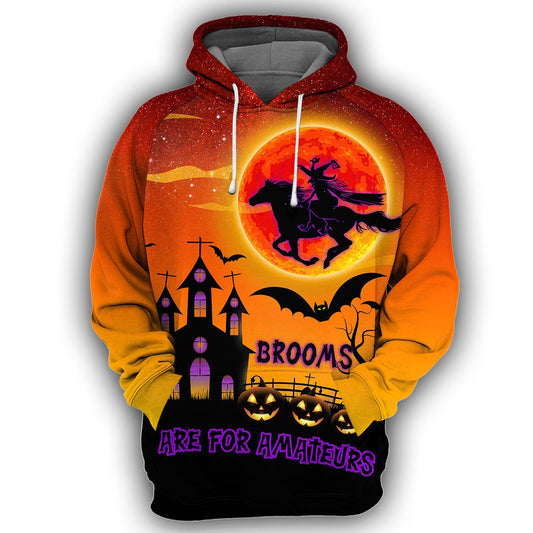 Horse Witch Halloween All Over Print Unisex Hoodie
