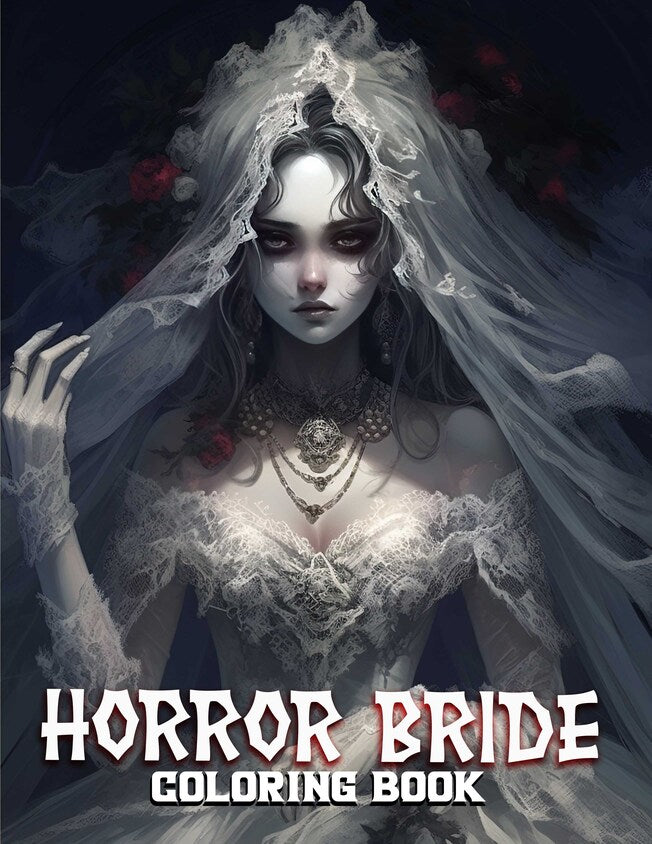 Horror Bride 30 Pages Printable Coloring Book