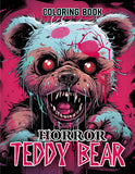 Horror Teddy Bear 30 Pages Printable Coloring Book