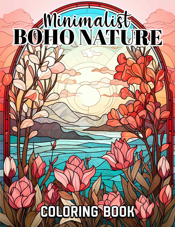 Minimalist Boho Nature 30 Pages Printable Coloring Book