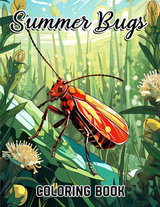 Summer Bugs 30 Pages Printable Coloring Book