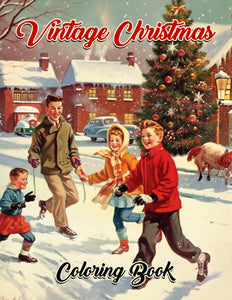 Vintage Christmas 30 Pages Printable Coloring Book