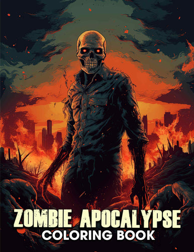 Zombie Apocalypse 30 Pages Printable Coloring Book