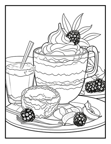 Let's Eat Together 30 Pages Printable Coloring Book