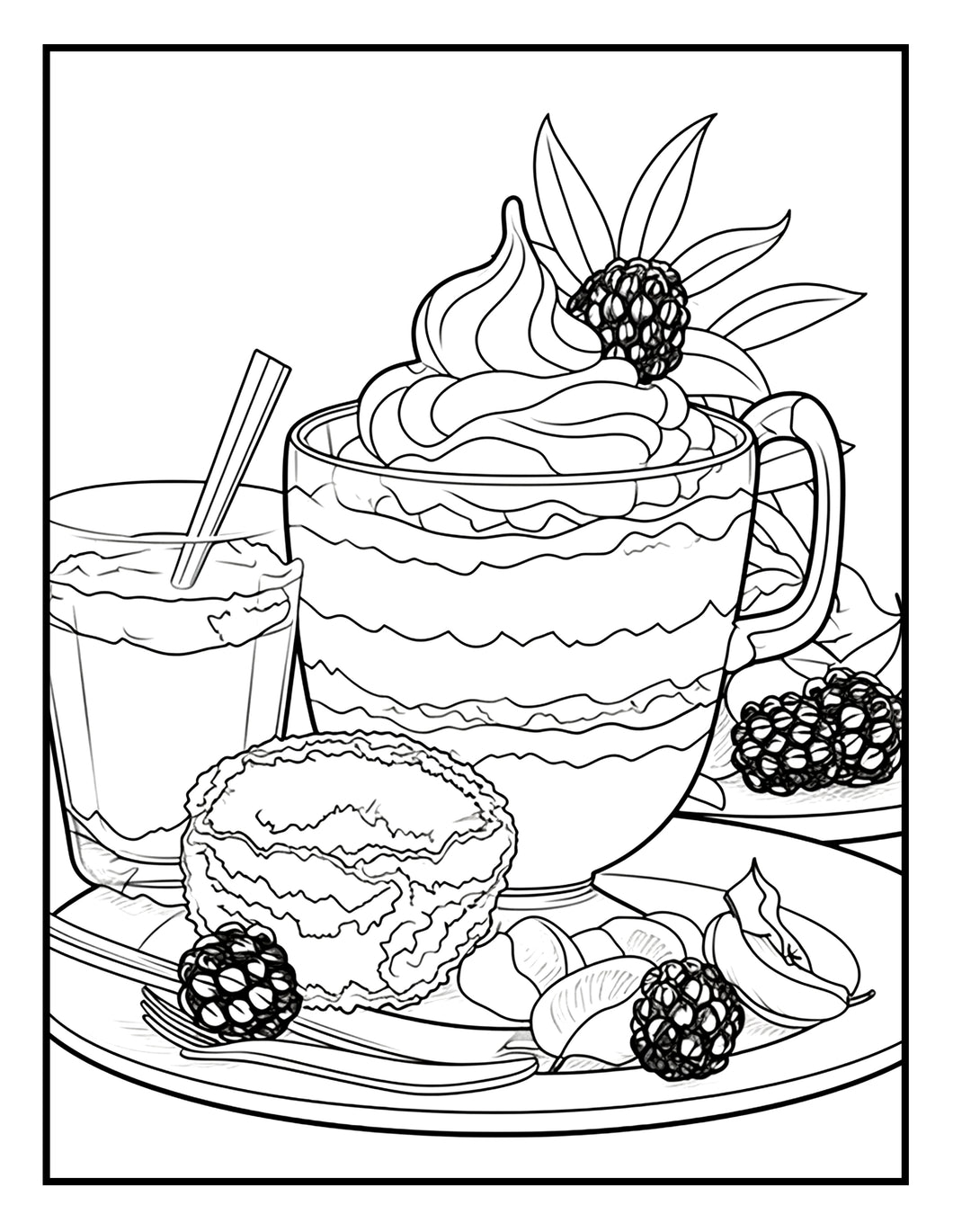 Let's Eat Together 30 Pages Printable Coloring Book